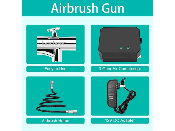 High Pressure Airbrush Kit w/ Compressor