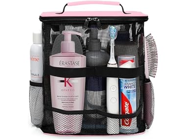 $11.99, Was $37.49, 68% Off! EASEGAVE Quick Dry Mesh Shower CaddyBag dealfomo