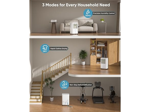 Dravonic 34 Pints Dehumidifier for Home