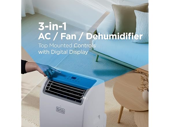 BLACK+DECKER Smart Portable Air Conditioner, 14,000 BTU