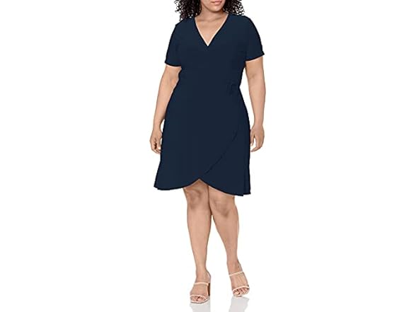 Star Vixen Wrap Dress Navy (2X)