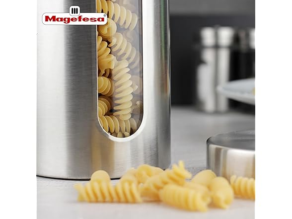 Magefesa Balance 1.26 Qt Stainless Steel Kitchen Canister 