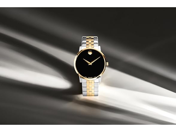 Movado Museum Classic Black Dial Two-tone Men's