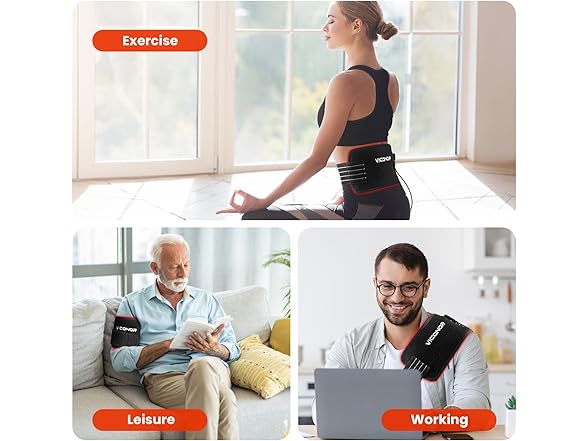 Viconor Red Light Therapy Belt for Body Black