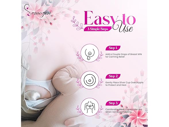 Semozen Silver Nursing Cups