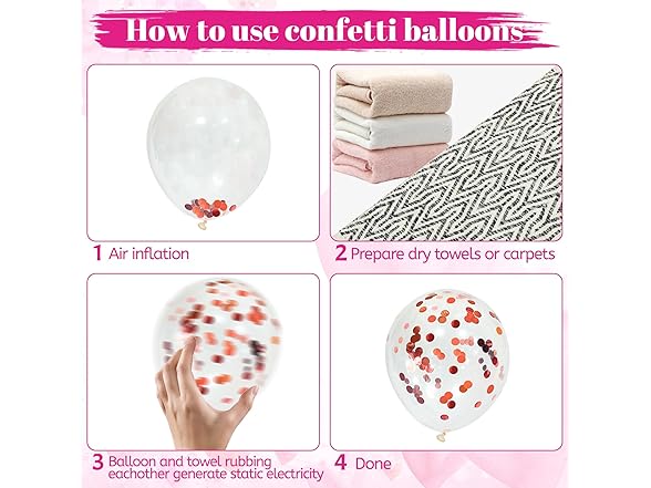 ZBYDNG Pink Balloon Garland Arch Kit