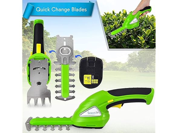 SereneLife Cordless Hedge Trimmer Handhe