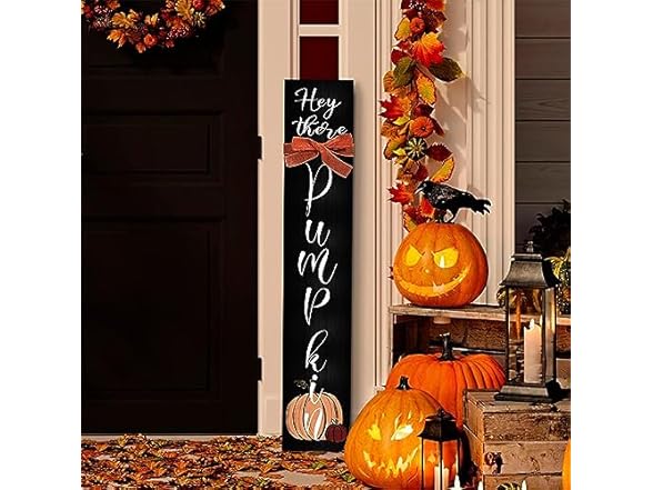 ARTUFAN  Fall Wooden Porch Sign