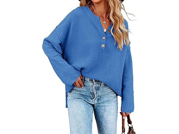 Women’s Oversized V Neck Knit Sweater
