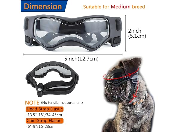 Dog Goggles for Medium Dogs, Dog Sunglasses