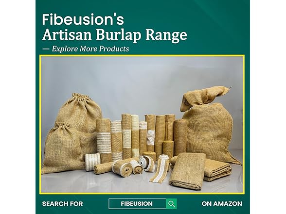 FIBEUSION Burlap Table Runners (Pack of 6)