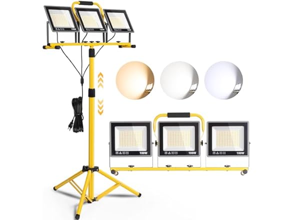 31000 Lumen LED Work Lights with Stand