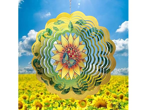 GOTOME Sunflower Wind Spinners 3D