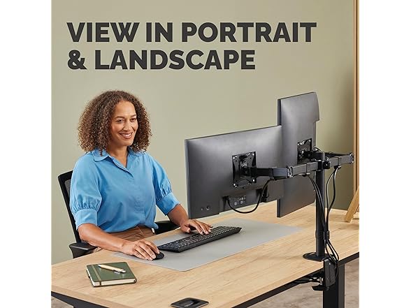 Fellowes Everyday Adjustable Dual Monitor Arm