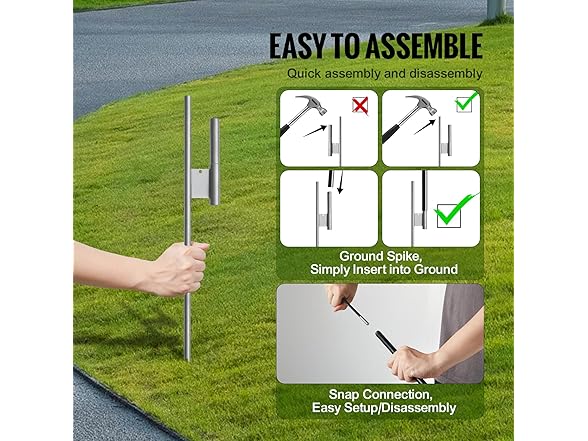 VEVOR Feather Flag Pole Kit, Swooper Flag Pole