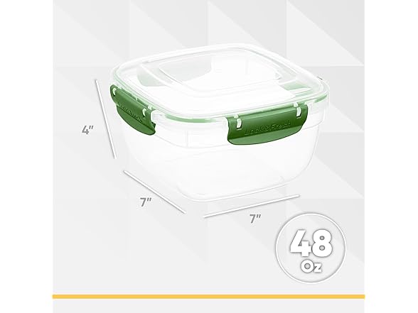 Superio Pack of 8 Plastic Food Storage Containers 
