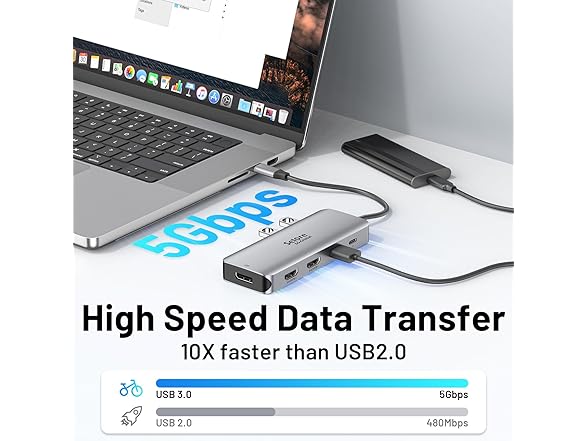 USB-C Dock with Dual HDMI & DisplayPort