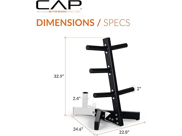 CAP Barbell Olympic Plate Tree Storage Rack