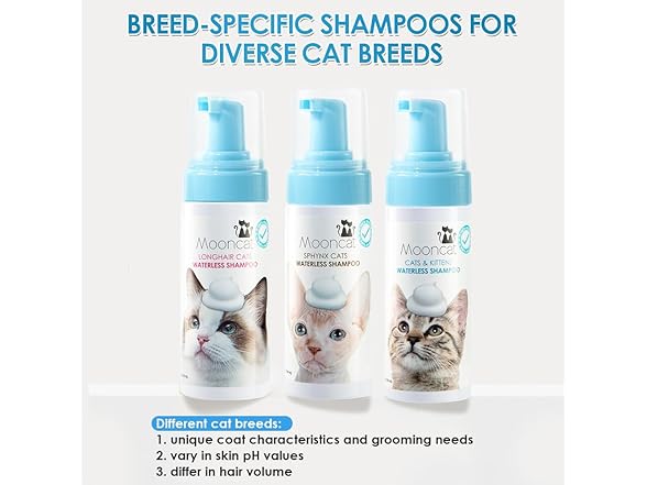 Waterless Cat Shampoo+Cat Brush