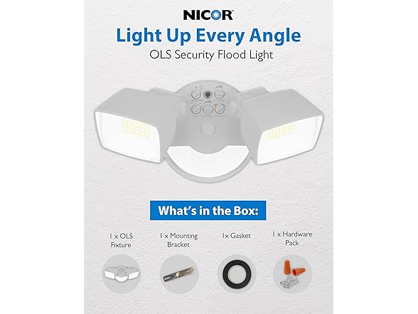 LED Security Flood Light White PIR