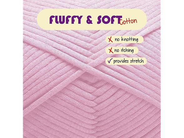 Soft Yarn for Crocheting Crochet Pink