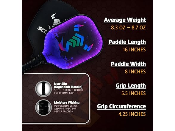 SCORPION Pioneer Pickleball Paddle LED