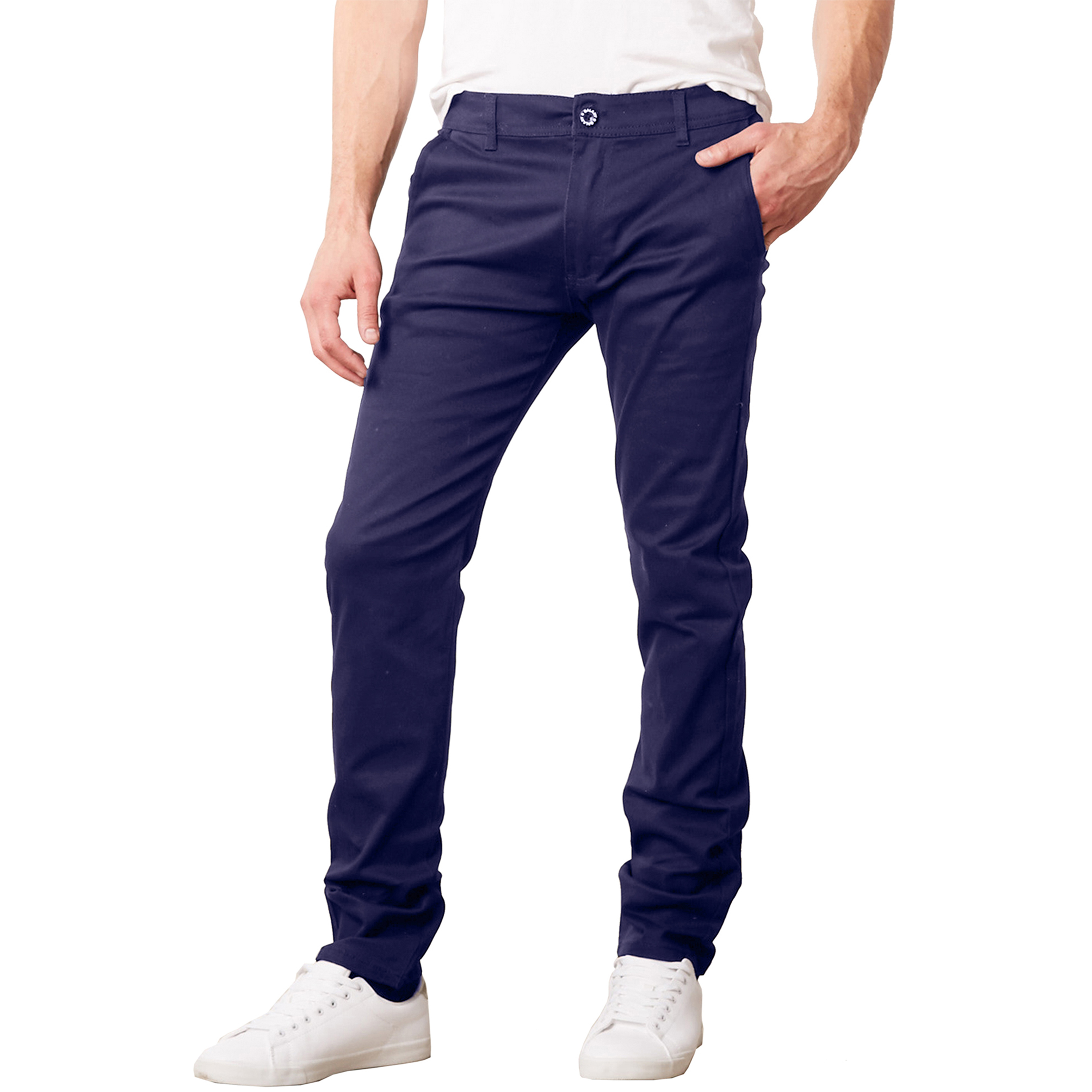 1Pk Or 2Pk Mens Flat Front Chino Pants - Gallery 13