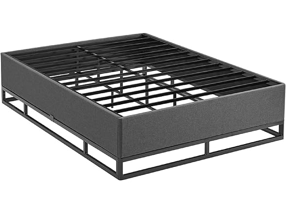 DeCoro Venice Black Metal Platform Bed Frame