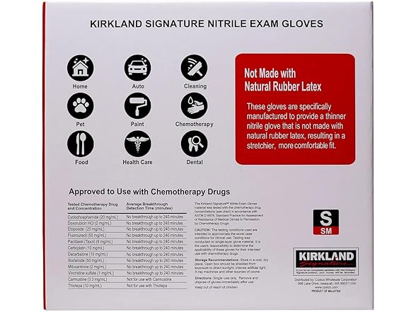 Kirkland Small (400 Gloves) Nitrile Exam Gloves