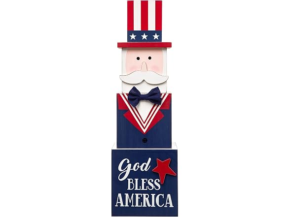 Glitzhome 4th of July Patriotic Porch Decor