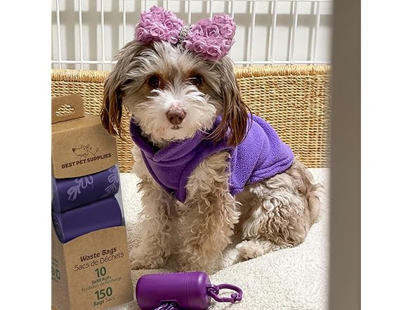 Best Pet Supplies Dog Poop Bags Purple Lavender