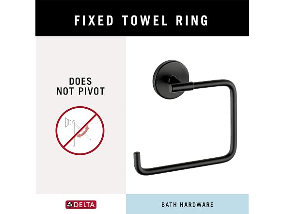 Delta 759460-BL Delta Hand Towel Holder Matte Black