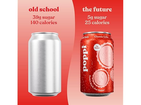 Poppi Prebiotic Soda, Classic Cola, 12 oz