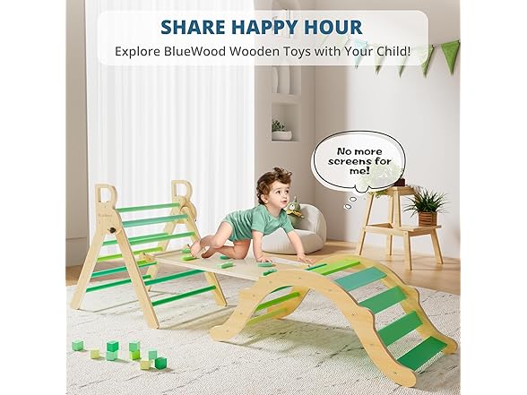 BlueWood Pikler Triangle Set Summer