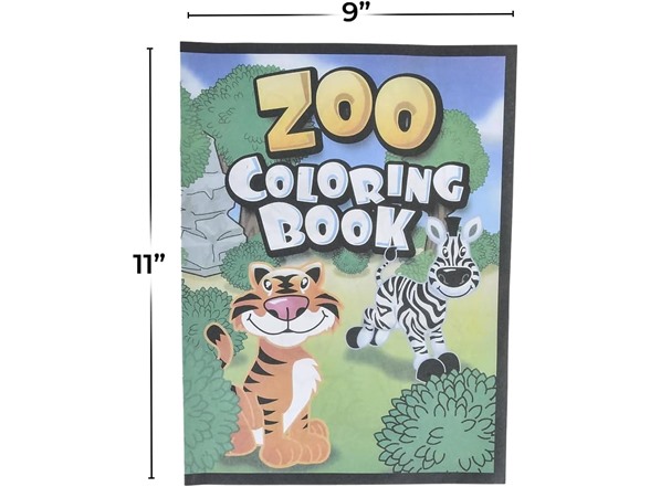 Novelty Zoo Animal Coloring Books, 10Pk