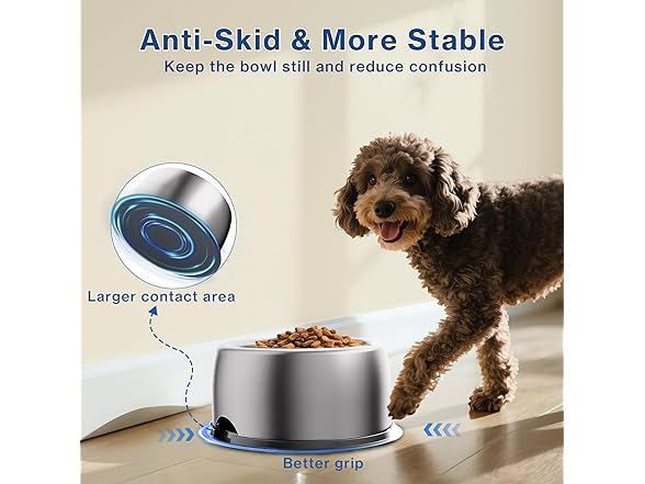 UPSKYPET 304 Stainless Steel Dog Bowl