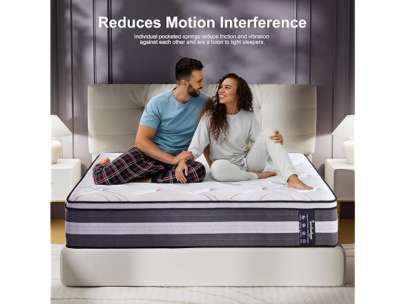 SURLUNKEYS 14 Inch Hybrid King Mattress