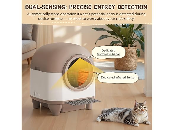 GUNJI Self-Cleaning Litter Box – 90L, APP Co