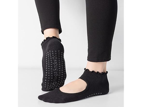 ANIDL Frilly Yoga Socks Non Slip