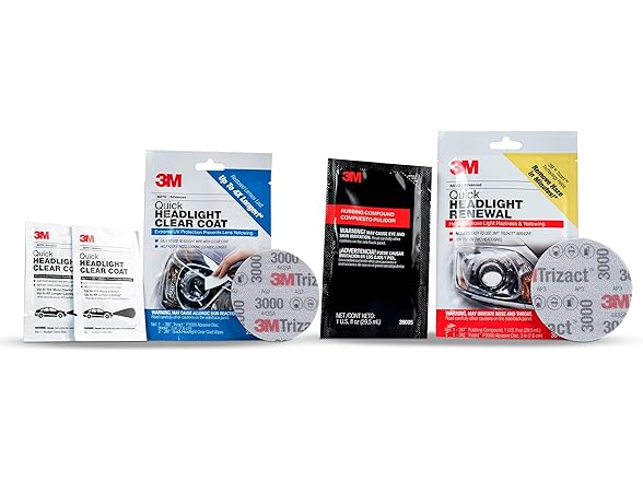 3M Quick Headlight Clear Coat Kit