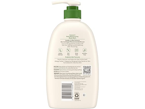 Aveeno Daily Body Wash Prebiotic Oat, 33oz
