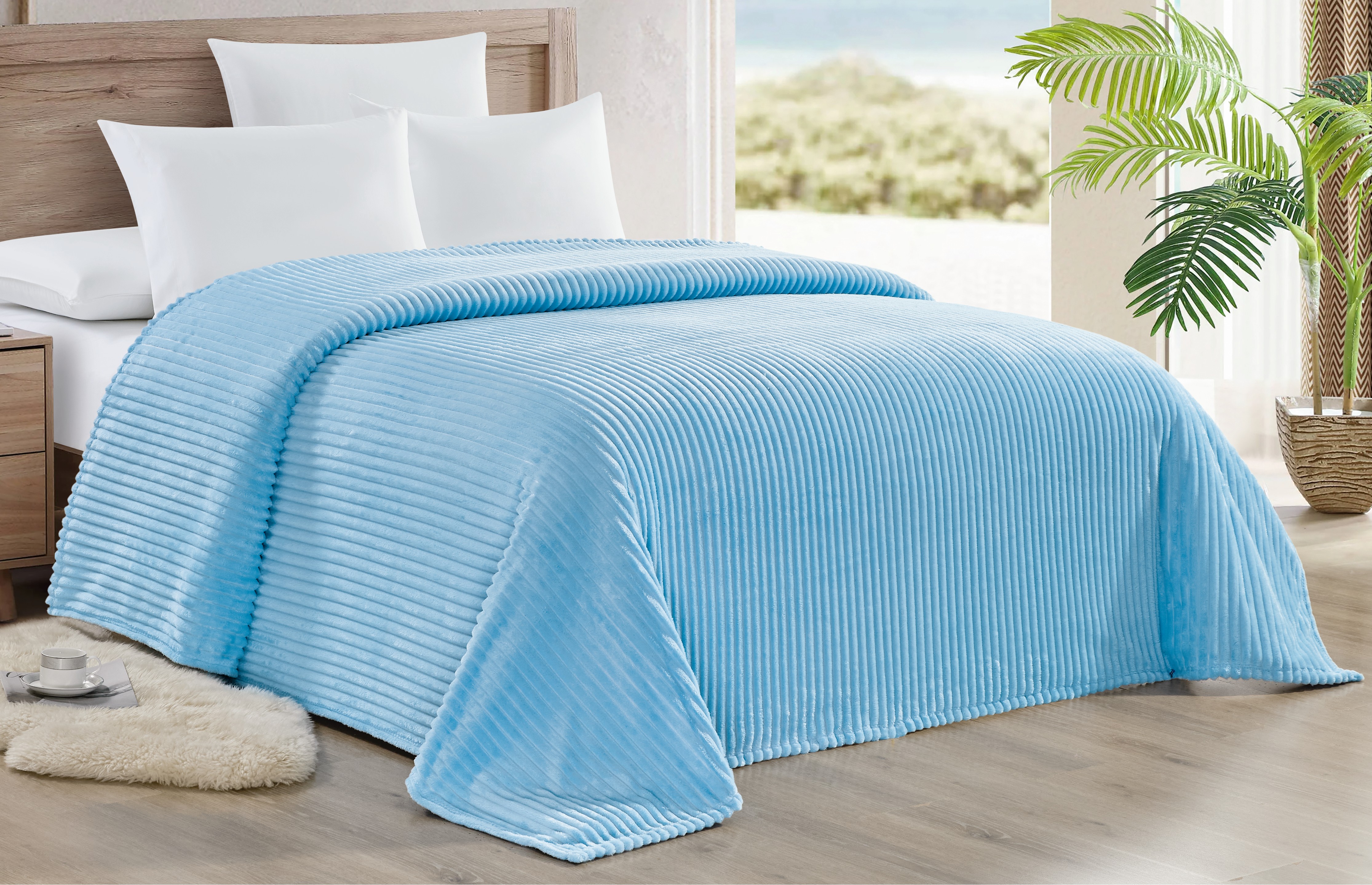 Noble House Striata Lined King Blanket - Gallery 28