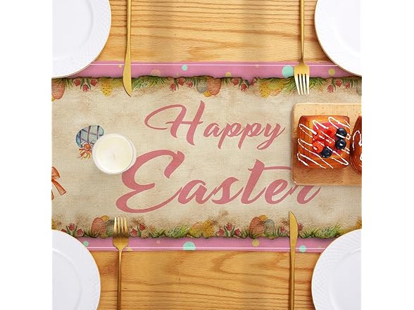 Racenaf Vintage Easter Table Runner