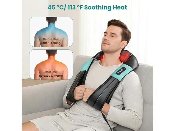 Nekteck Shiatsu Neck Massager with Heat