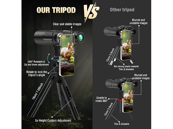 Sogries 12x42 HD Binoculars w/ Tripod
