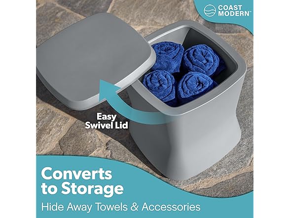 Modern Outdoor Side Table 25Qt Cooler