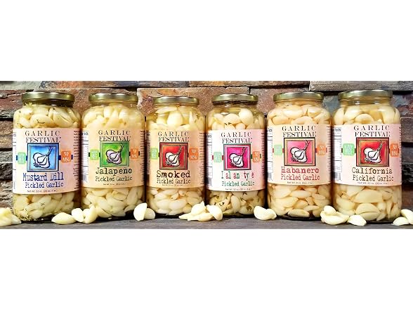 Garlic Festival Foods Spicy Herb Pickled Garlic