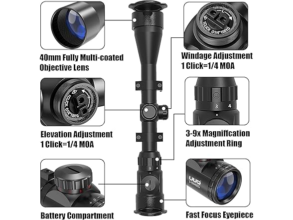 UUQ 3-9×40 Rifle Scope