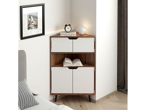 SogesHome Wood Corner Cabinet