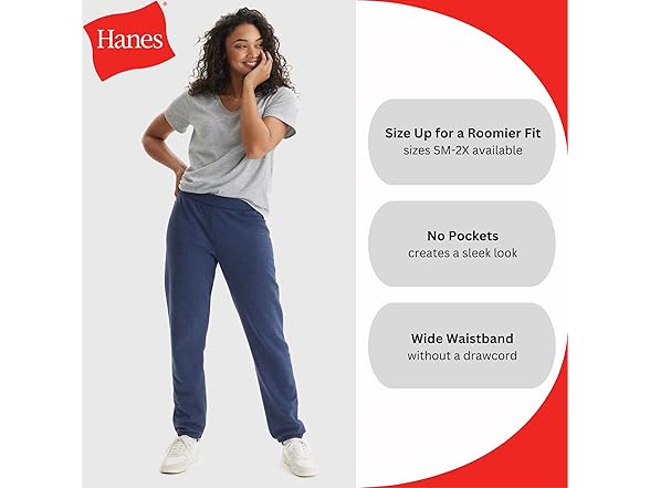 Hanes Womens EcoSmart Sweatpants (S)